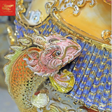  Bảo Bình Cá Chép Hóa Rồng Đắp Nổi Vẽ Vàng 1M10 