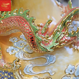  Bảo Bình Cá Chép Hóa Rồng Đắp Nổi Vẽ Vàng 1M10 