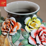  Lọ Hoa Đắp Nổi Vẽ Vàng Họa tiết Mèo Con 