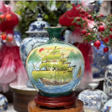  Bình Hút Lộc Thuận Buồm Xuôi gió Vẽ Vàng H30 