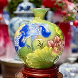  Bình Hút Lộc Sen Hạc Vẽ Vàng H30 