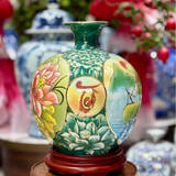  Bình Hút Lộc Thuận Buồm Xuôi gió Vẽ Vàng H30 