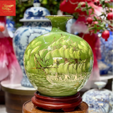  Bình Hút Lộc Thuận Buồm Xuôi gió Vẽ Vàng H30 