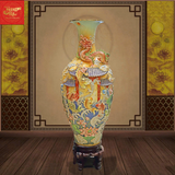  Bảo Bình Cá Chép Hóa Rồng Đắp Nổi Vẽ Vàng 1M10 