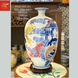  Bình Tích Lộc – Cá Chép Vượt Vũ Môn H50 Nền Gấm Ngọc 