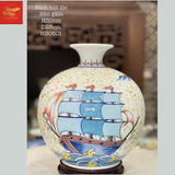  Bình Hút Lộc – Thuận Buồm Xuôi gió Nền Gấm H30 