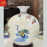  Bình Hút Lộc – Tùng Hạc Diên Niên Nền Gấm H30 