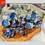  Bộ Đồ Ăn Men Hỏa Biến Bát Tràng 