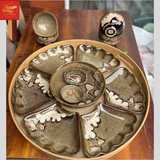  Bộ Set Mặt Trời Men Hỏa Biến Bát Tràng 