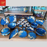  Bộ Đồ Ăn Men Hỏa Biến Bát Tràng 