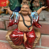  Tượng Di Lạc Ngồi-Sứ Bát Tràng 