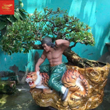  Chậu Cây Bon Sai Võ Tòng Đánh Hổ -Sứ Bát Tràng 