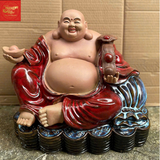  Tượng Di Lạc Ngồi-Sứ Bát Tràng 
