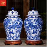  Choé Thượng Cầm Hạ Thú Men Lam 