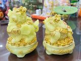  Bộ Tượng Cao Cấp Nghê -Cóc Ngậm Tiền Vàng 