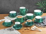  Bộ Tách Cafe Các Dáng Màu Xanh Vân Đá 