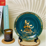  Đĩa Cảnh Vẽ Vàng Chữ Đức-Tài-Lộc Phi 20 