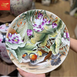  Đĩa Cảnh Vẽ 3D Sen Vịt Phi 35 