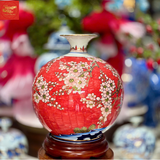  Bình Hút Lộc Băng Mai Đỏ- Vẽ Vàng H35 