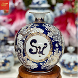  Bình Hút Lộc Vạn Sự Như Ý- Vẽ Vàng H35 