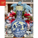  Lọ Tỏi Cổ Thẳng Nền Gấm Vẽ Cảnh Hà Nội H73 