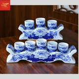  Bộ Kỷ Chén Men Lam Hoa Sen 