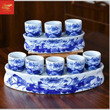  Bộ Kỷ Chén Men Lam Hoa Sen 