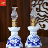  Đèn Bát Men Lam Hoa Sen 