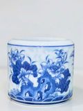  Bát Hương Sen An Phúc Men Lam Nền Gấm 