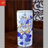  ống Hương Men Lam Vẽ Vàng 