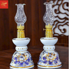  Đèn Bát Hoa Sen Men Lam Vẽ Vàng 