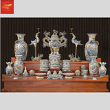  Bộ Đồ Thờ Men Rạn Đắp Nổi 