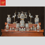  Bộ Đồ Thờ Men Rạn Đắp Nổi 