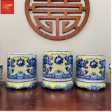  Bát Hương Long Vân Hoa Gấm Vàng 