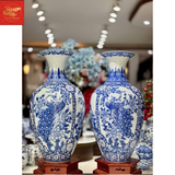  Bảo Bình Vẽ Tứ Cảnh-Men Lam H83 