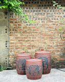  Hũ Gạo Tứ Qúy-Màu Gốm Mộc 