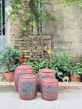  Hũ Gạo Tứ Qúy-Men Hỏa Biến màu gốm 