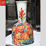  Lọ Hoa Cổ Thẳng Nền Gấm H45 