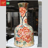  Lọ Hoa Cổ Thẳng Nền Gấm H45 