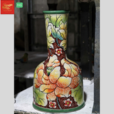  Lọ Hoa Cổ Thẳng Nền Gấm H45 