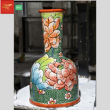  Lọ Hoa Cổ Thẳng Nền Gấm H45 