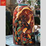  Lọ Hoa Dáng chuông Nền Gấm H40 