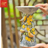  Lọ Hoa Đắp Nổi Chim Hoa H25 