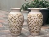  Lọ Hoa Khắc Nổi Hoa Dây Màu Rạn Cổ 