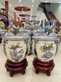  Thống Tứ Cảnh Cổ Đồ Nền Gấm Vẽ Vàng 