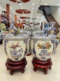  Thống Tứ Cảnh Cổ Đồ Nền Gấm Vẽ Vàng 