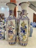  Lọ Lộc Bình Tứ Cảnh Cổ Đồ Nên Gấm Vẽ Vàng 