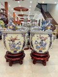  Thống Tứ Cảnh Cổ Đồ Nền Gấm Vẽ Vàng 