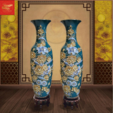  Lọ Lộc Bình Sen Phú Qúy Đắp Nổi Màu Xanh Lục Bảo Vẽ Vàng 