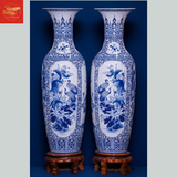  Lọ Lộc Bình Tứ Cảnh Men Lam Vẽ Kỹ 